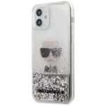 Karl Lagerfeld KLHCP12SGLIKSL iPhone 12 mini 5,4" silver hardcase Ikonik Liquid Glitter - imagine 2