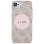 Case Guess 4G Circle Classic Logo MagSafe for iPhone 16e pink - imagine 3