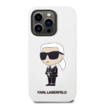 Karl Lagerfeld KLHCP14LSNIKBCH iPhone 14 Pro 6,1" hardcase white Silicone Ikonik - imagine 3