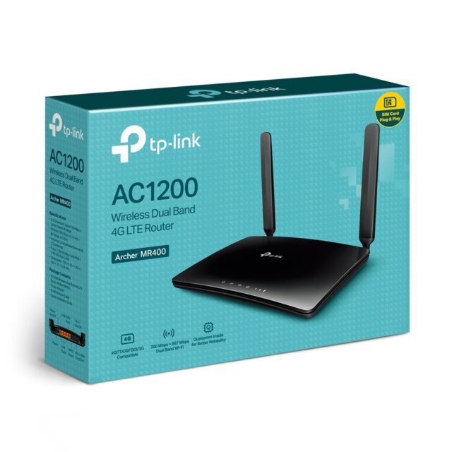 TP-Link Archer MR400 | LTE Router | AC1200, Dual Band, 4x RJ45 100Mb/s, 1x SIM - imagine 4