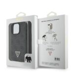 Guess GUHCP16LP4TDSCPK iPhone 16 Pro 6.3" black hardcase Leather Metal Logo Strass Crossbody - imagine 9