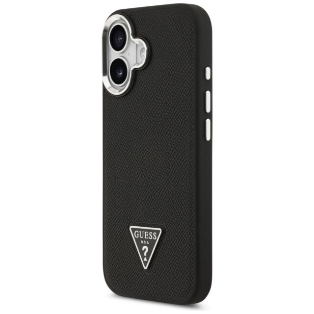 Guess Grained Triangle Logo MagSafe case for iPhone 17 black - imagine 2