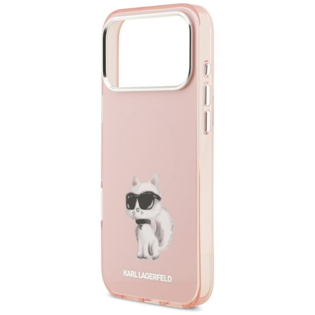 Karl Lagerfeld IML Aquarelle Choupette & Logo MagSafe Case for iPhone 17 Pro Max Pink - imagine 6