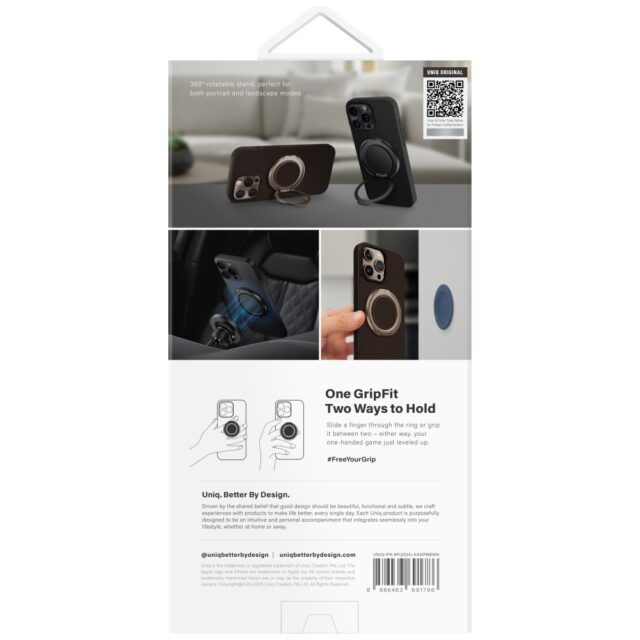 Case UNIQ Keva Air for iPhone 16 Pro Max Magclick Charging GripFit brown - imagine 6