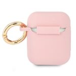 Guess GUA2SSSI AirPods cover pink Silicone Vintage Script - imagine 2