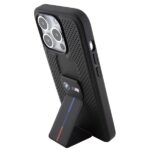 Case BMW BMHCP15LGSPPRK iPhone 15 Pro 6.1" black hardcase Grip Stand Smooth & Perforated - imagine 2