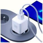 Wall charger 3MK Hyper GaN Charger 20W 1xUSB-A 1XUSB-C PD QC4+ white - imagine 9