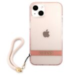 Guess GUHCP13MHTSGSP iPhone 13 / 14 / 15 6,1" pink hardcase Translucent Stap - imagine 3
