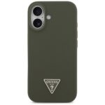 Case Guess Silicone Triangle Logo MagSafe for iPhone 17 khaki - imagine 3