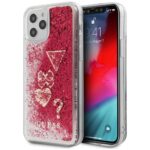 Guess GUHCP12LGLHFLRA iPhone 12 Pro Max 6,7" raspberry hardcase Glitter Charms