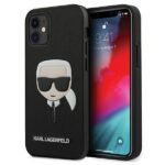 Karl Lagerfeld KLHCP12SSAKHBK iPhone 12 mini 5,4" black hardcase Saffiano Ikonik Karl`s Head