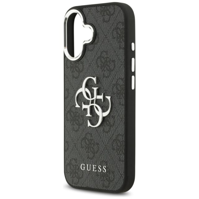 Case Guess 4G Big 4G Classic Logo for iPhone 17 black silver - imagine 6