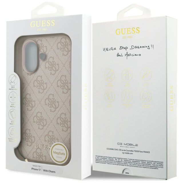 Guess 4G Charms Collection MagSafe Case for iPhone 17 Pink - imagine 7