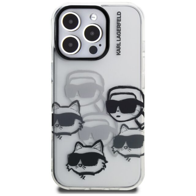 Case Karl Lagerfeld IML Multi K&C Head Pattern for iPhone 16 Pro trans[arent - imagine 3