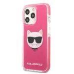 Karl Lagerfeld KLHCP13LTPECPI iPhone 13 Pro / 13 6,1" hardcase fuschia Choupette Head - imagine 2