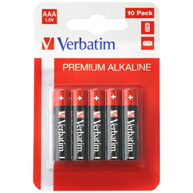 Verbatim Alkaline Battery AAA LR03 10pcs 49874 - imagine 5