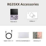 Console Anbernic RG35XX translucent purple Dual-system (GarlicOS) - imagine 6