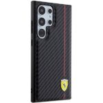 Ferrari FEHCS24LN3DUR S24 Ultra S928 black hardcase Carbon Printed Line - imagine 4