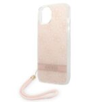 Guess GUOHCP14SH4STP iPhone 14 / 15 / 13 6.1" pink hardcase 4G Print Strap - imagine 5