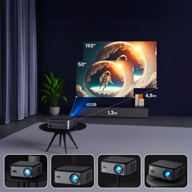 Extralink Smart Life Vision Pro | Projector | 450 ANSI, 1080p, Android 9.0 - imagine 9