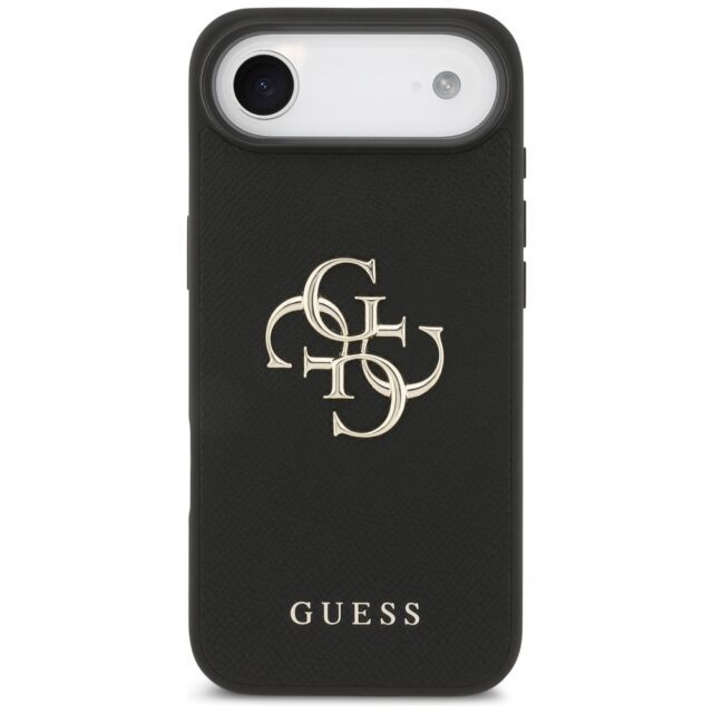 Guess Grained Big 4G & Classic Logo case for iPhone Air black - imagine 3