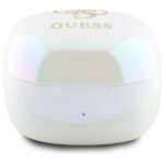 Guess Bluetooth headphones GUTWSJ144ESH TWS + docking station white Iridescent 4G Printed Logo - imagine 4