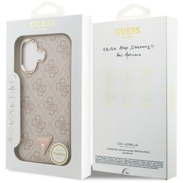 Case Guess 4G Triangle Logo MagSafe for iPhone 17 pink gold - imagine 8