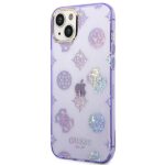 Guess GUHCP14MHTPPTL iPhone 14 Plus / 15 Plus 6.7" lilac hard case Peony Glitter - imagine 2