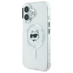 Karl Lagerfeld KLHMP16MHLSCHH iPhone 16 Plus 6.7" white hardcase IML Metal Choupette Head MagSa - imagine 2