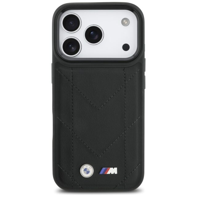 Case BMW M Quilted Logo MagSafe for  iPhone 17 Pro black - imagine 3