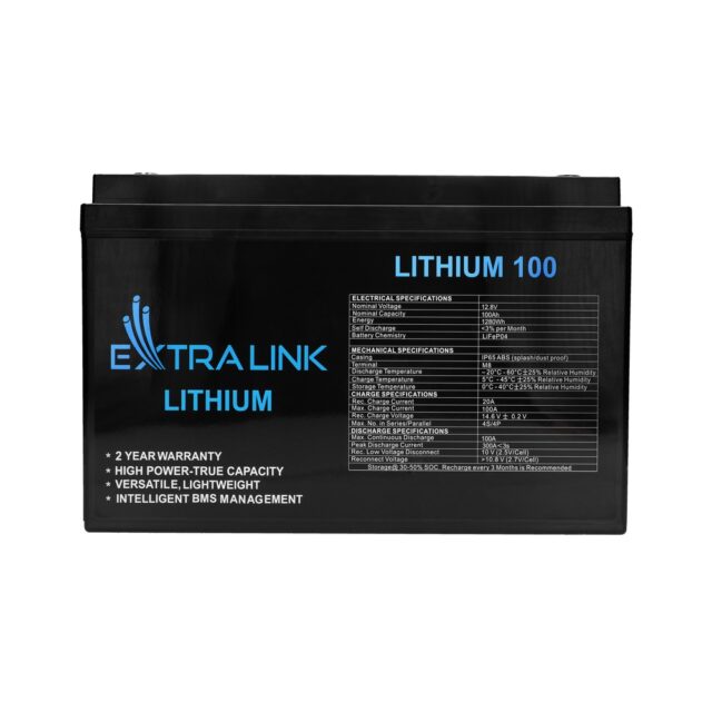 Extralink LiFePO4 100AH | Accumulator | 12.8V, BMS - imagine 3
