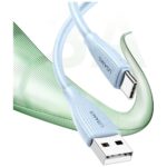 Cable USAMS Green Series SJ714 18W 3A USB-A to USB-C 1m pink - imagine 6