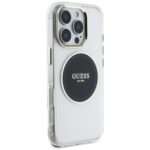 Case Guess IML Metal Colored Circle Classic Logo MagSafe for iPhone 16 Pro black - imagine 4