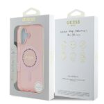 Guess GUHMP16MPFTDTEP iPhone 16 Plus 6.7" pink hardcase IML Rhinestones MagSafe - imagine 8