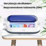 USAMS UV-C Sterilizer with 15W Wireless Charging white ZB151XDH01 (US-ZB151) - imagine 2
