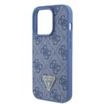 Guess GUHCP15LP4TDPB iPhone 15 Pro 6.1" blue hardcase Leather 4G Triangle Strass - imagine 6