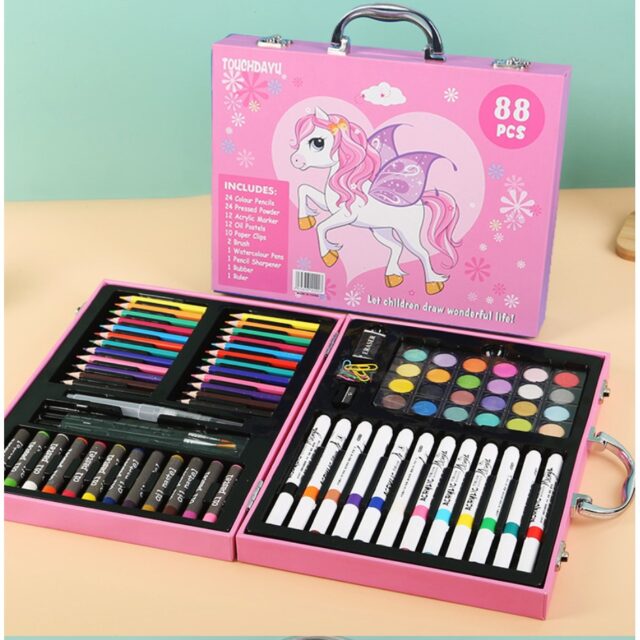 Extralink Art Set for Painting, Pink Unicorn with 88 Pieces - imagine 5