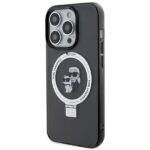 Karl Lagerfeld KLHMP15LHMRSKCK iPhone 15 Pro 6.1" black hardcase Ring Stand Karl&Choupettte Ma - imagine 2