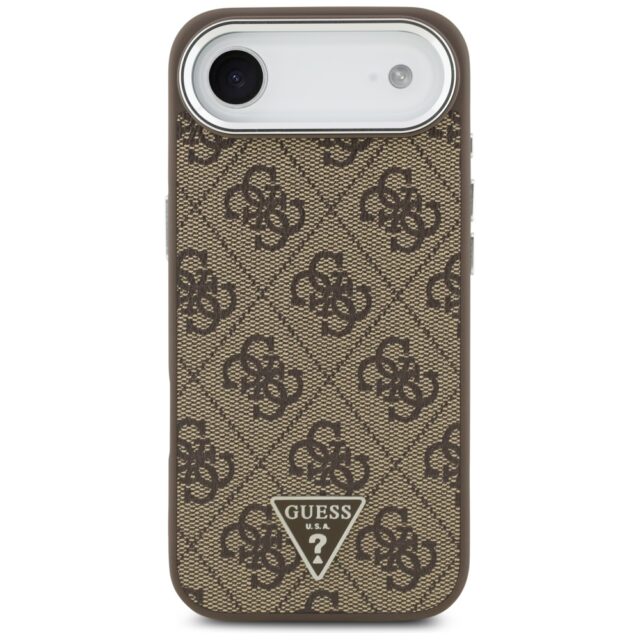 Case Guess 4G Triangle Logo MagSafe for iPhone Air brown - imagine 3