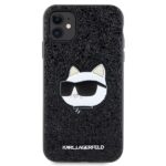 Karl Lagerfeld KLHCN61G2CPK iPhone 11 /Xr 6.1" black hardcase Glitter Choupette Patch - imagine 3