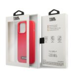 Karl Lagerfeld KLHCP13LSLMP1R iPhone 13 Pro / 13 6,1" hardcase red Silicone Plaque - imagine 8