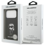 Case Karl Lagerfeld Silicone Karl Sketch & Logo MagSafe for iPhone 17 Pro black - imagine 8