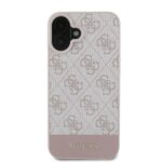 Guess GUHCP16SG4GLPI iPhone 16 6.1" pink hardcase 4G Bottom Stripe - imagine 3