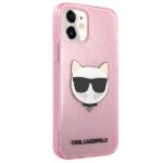 Karl Lagerfeld KLHCP12SCHTUGLP iPhone 12 mini 5,4"pink hardcase Glitter Choupette - imagine 4