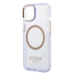 Guess GUHMP14SHTCMU iPhone 14 / 15 / 136.1"purple hard case Gold Outline Translucent MagS - imagine 6