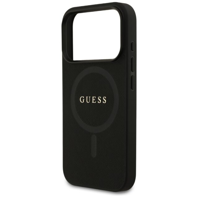 Guess Saffiano Classic Logo MagSafe Case for iPhone 17 Pro Black - imagine 6