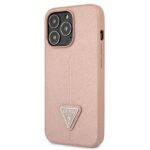 Guess GUHCP13LPSATLP iPhone 13 Pro / 13 6,1" pink hardcase SaffianoTriangle Logo - imagine 2
