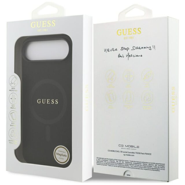 Guess Saffiano Classic Logo MagSafe Case for iPhone Air Black - imagine 8