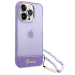 Guess GUHCP14XHGCOHU iPhone 14 Pro Max 6,7" purple hardcase Translucent Pearl Strap - imagine 3