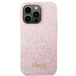 Guess GUHCP14LHGGSHP iPhone 14 Pro 6,1" pink hard case Glitter Script - imagine 3